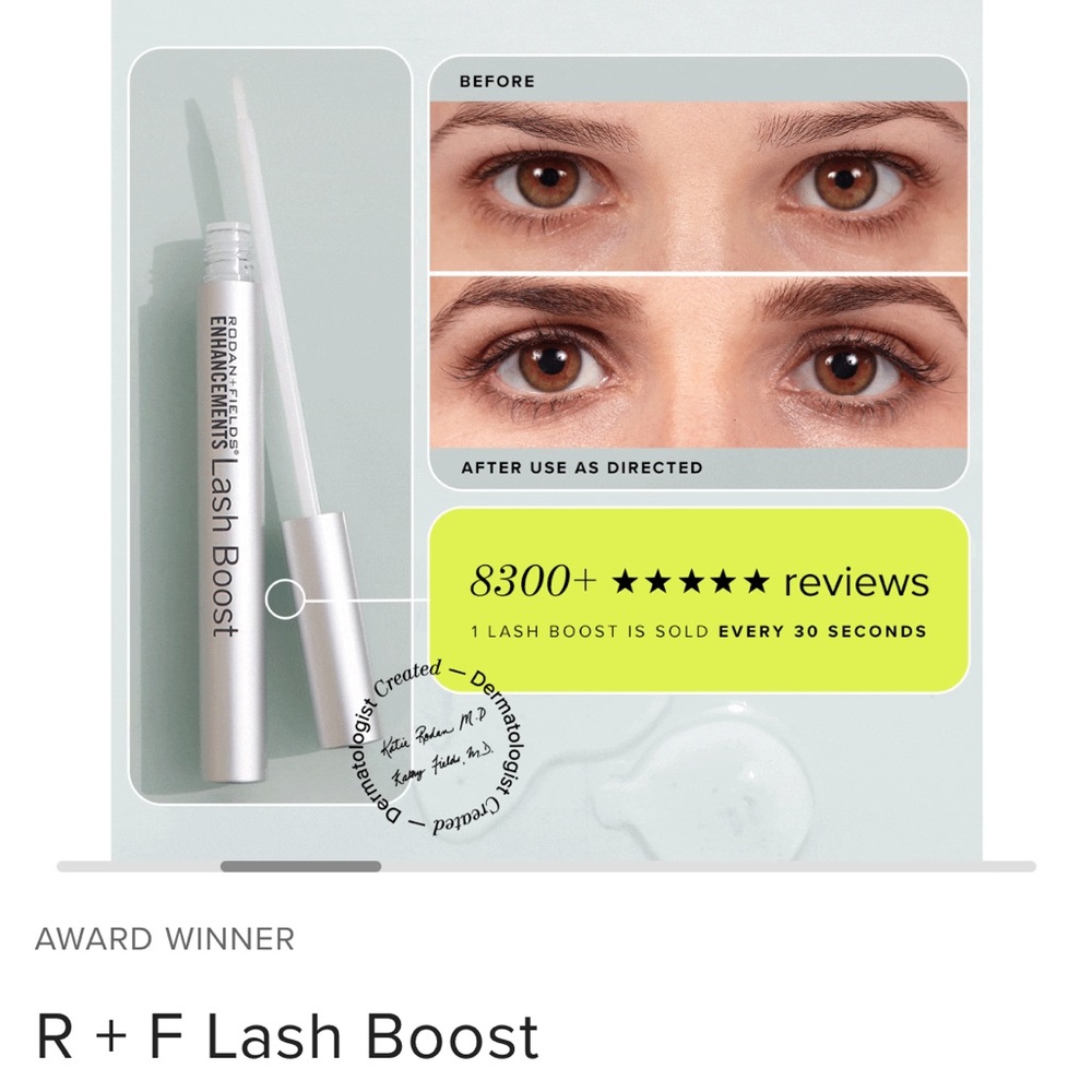 rodan + fields lash boost NWT